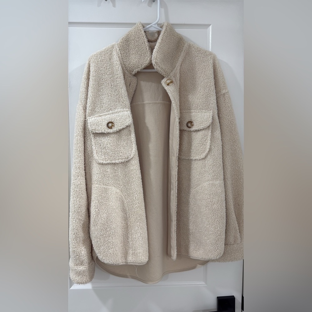 Wishlist Cream Fleece Jacket